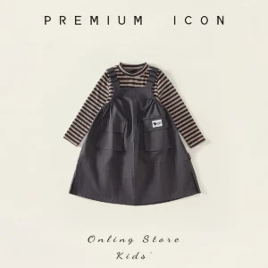 Girls Striped Outfit Set